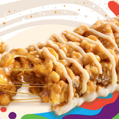 Cinnamon Toast Crunch cereal squares visible inside bars for a crunchy snack