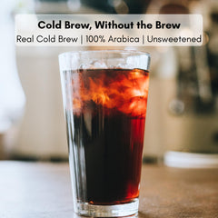 Civilized Coffee cold brew dissolves in water, perfect for on-the-go refreshment.