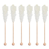Civilized Coffee rock candy swizzle stick with crystal texture for elegant coffee sweetness.