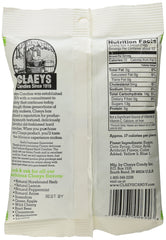 Claey's Green Apple candies close-up reveals bright color and inviting flavor.