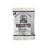 Claeys Horehound hard candy close-up for on-the-go refreshment and flavor.