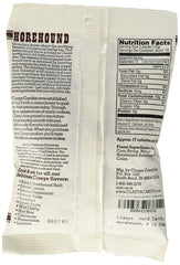 Claeys Horehound hard candy front view, traditional packaging ideal for sharing.