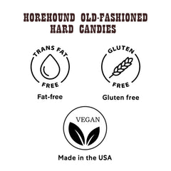 Claeys Horehound hard candy three-pack display invites quick, tasty breaks.