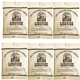 Claeys Old Fashioned licorice hard candy 6-pack front view, ideal for sharing.