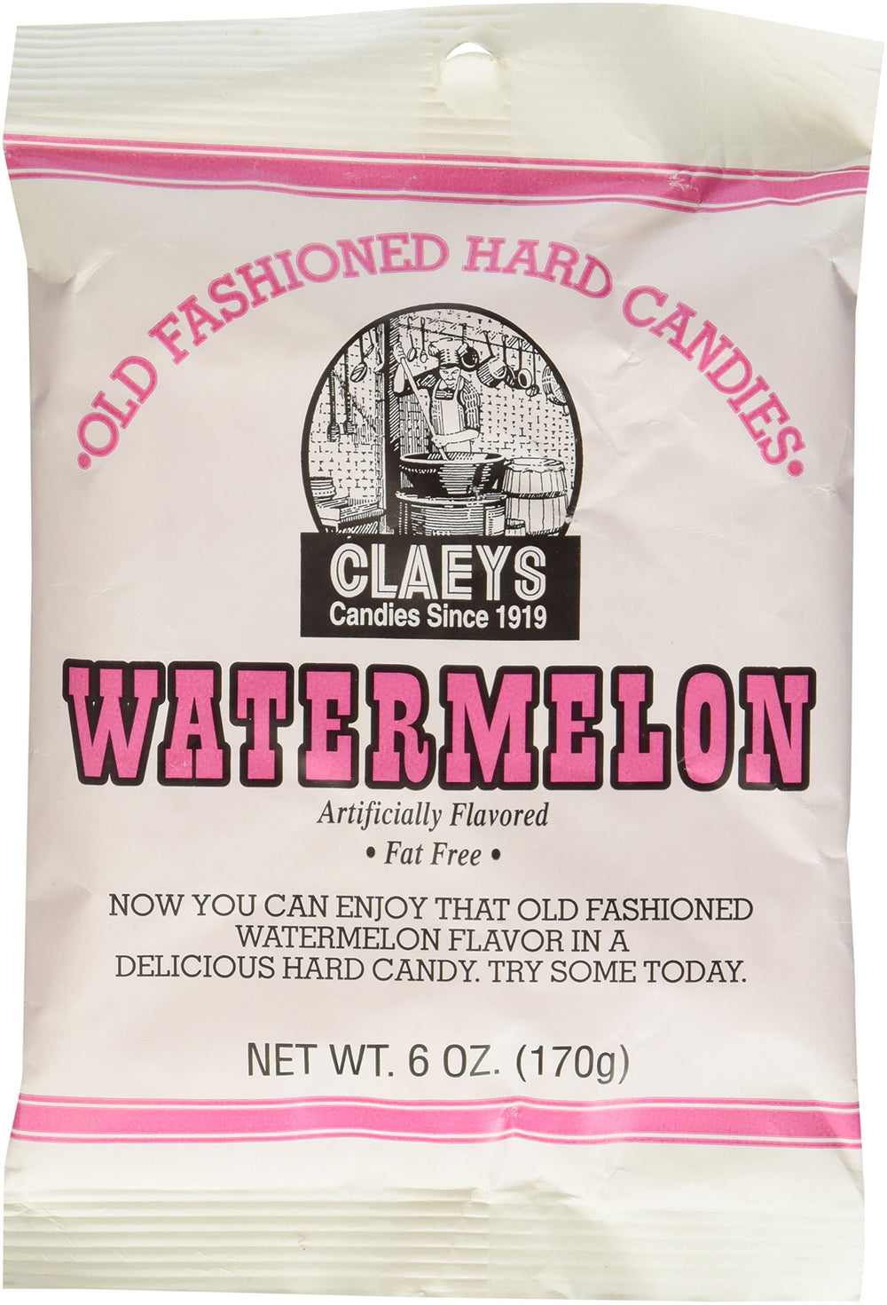 Claeys Watermelon old-fashioned candies pack ready for sharing