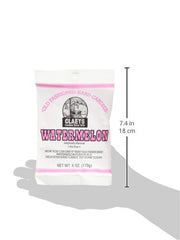 Claeys Watermelon old-fashioned hard candy close-up showcases vibrant fruit flavor in a classic candy.