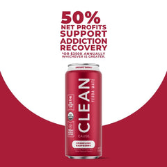 CLEAN CAUSE Raspberry Yerba Mate Sparkling label confirms USDA Organic quality