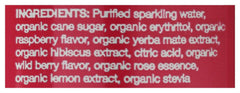 Clean Cause Yerba Mate Raspberry bubbles in glass, perfect mid-day pick-me-up.
