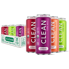 CLEAN CAUSE Yerba Mate Sparkling can close-up showing natural caffeine boost
