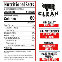 Clean Jerky Co dry jerky slices close-up highlights chewy texture