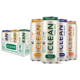 Clean Cause yerba mate variety pack cans side view highlighting organic flavors for steady energy.