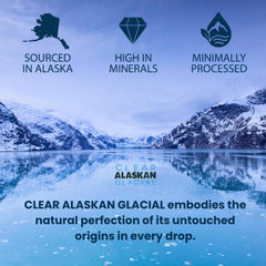 Clear Alaskan Glacial pack of 12 aluminum bottles for convenient family hydration