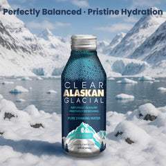 Clear Alaskan Glacial sport-cap bottle enables easy hydration on the go