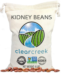 Clear Creek glyphosate-free kidney beans 4lb for clean, residue-free meals.