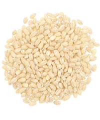CLEAR CREEK Pearl Barley packaging highlights non-GMO, kosher, vegan features