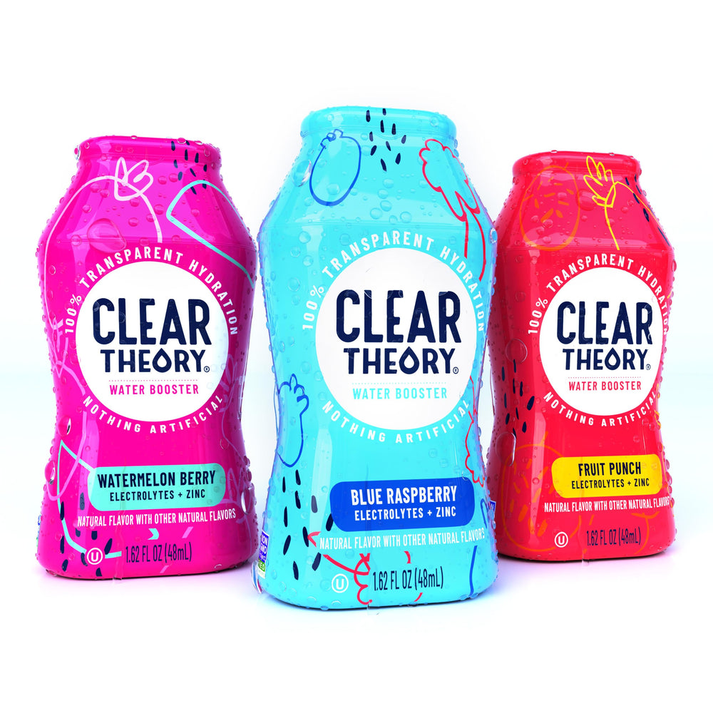 Clear Theory Water Flavoring Drops bottle for on the go hydration
