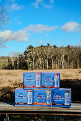 Clearly Canadian Wild Cherry can closeup, crisp bubbles and vibrant label evoke premium thirst-quenching relief.