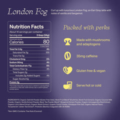 Clevr London Fog Latte being poured into a mug for a comforting break.