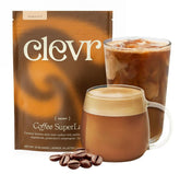 Clevr Mushroom Coffee cafe latte with oat milk for smooth energy.