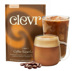 Clevr Mushroom Coffee cafe latte with oat milk for smooth energy.