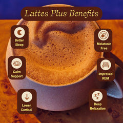 Hot Clevr Sleeptime SuperLatte vanilla latte with comforting aroma.