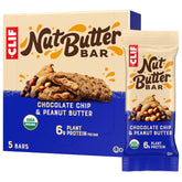 CLIF Nut Butter Bar with chocolate chip peanut butter filling, a snack option.