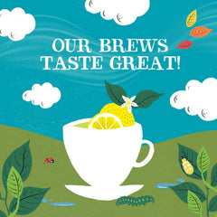 Clipper Tea Green Tea and Lemon iced-tea pour captures vibrant cold brew.
