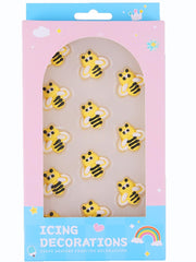 Clonynix edible bee topper on cake adds festive decoration and whimsy