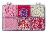 Clonynix edible Valentines sprinkles hearts design brighten cupcakes and cakes