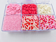 Clonynix edible Valentines sprinkles jimmies add colorful stripes to treats