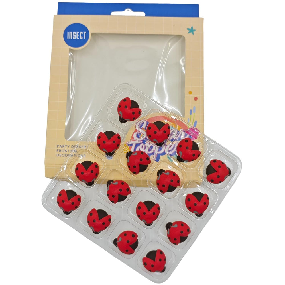 Clonynix ladybug sprinkles on cupcakes for festive dessert decoration