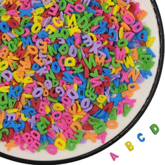 Clonynix rainbow letters sprinkles bottle adds colorful edible decoration for cakes and cupcakes.