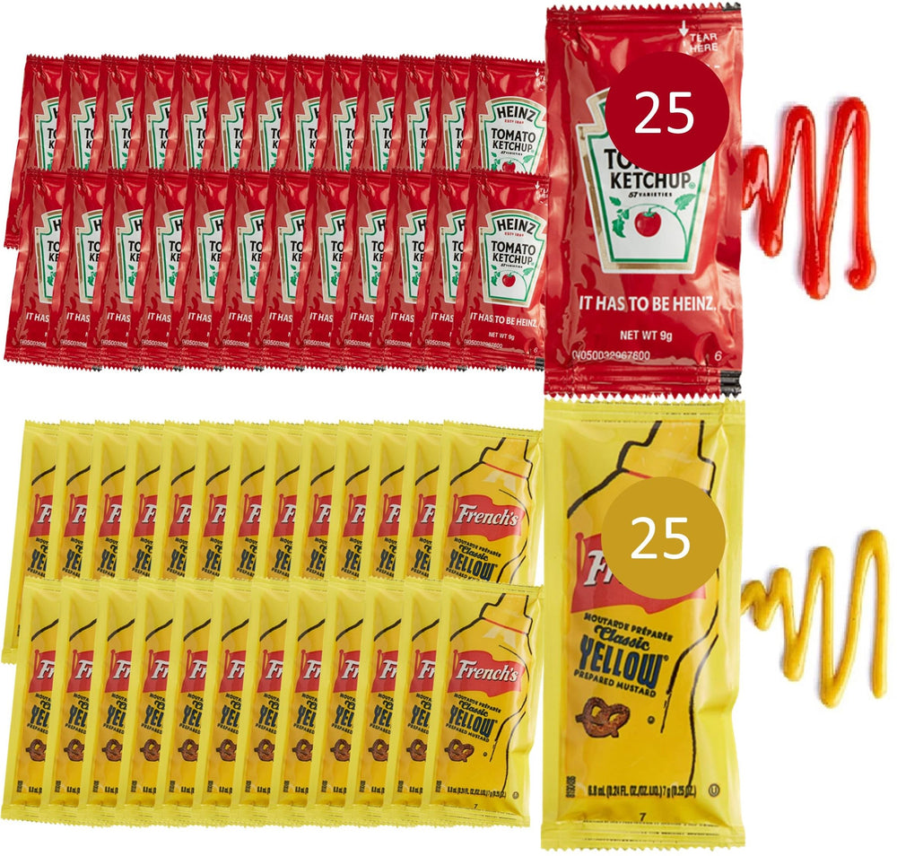 CMC Products ketchup packets 9g for quick, mess-free burgers and snacks.