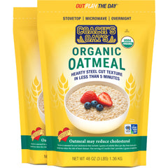 COACH'S OATS organic oatmeal 48oz bag ready for quick breakfasts
