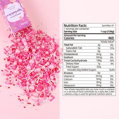 Cobakey pink sprinkles for weddings decorate a wedding cake with a refined shimmer.