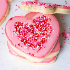 Cobakey Valentine Sprinkles as ice cream topping for a colorful treat.