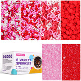 Cobakey Valentines Sprinkles Heart Red for festive cupcakes and cookies