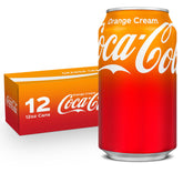 Coca-Cola Orange Cream Soda pack of 12 cans ready for sharing