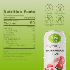 Coco Joy Watermelon Juice 12-pack pour shot, ideal for quick refreshments.
