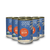 COCOGOODSCO single-origin coconut milk bottle highlights premium quality and 13.5 fl oz capacity