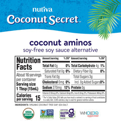 Coconut Secret Garlic 10oz bottle pour highlighting savory dips and marinades