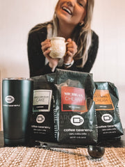 Cup of Michigan Cherry coffee highlighting fruity notes and medium roast