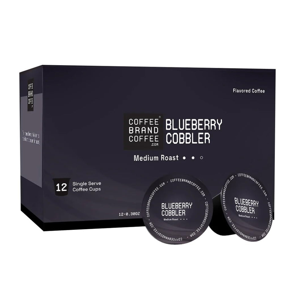 Coffee Brand Blueberry Cobbler K-Cup Pack highlights bold blueberry flavor for cozy mornings.