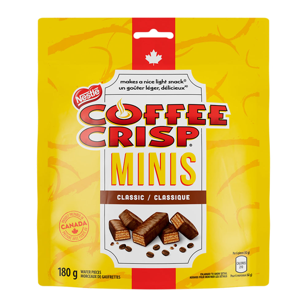 Coffee Crisp Minis package ready for sharing and casual snacking.