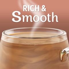 Cup of coffee with Coffee Mate creamer showing creamy chocolate notes