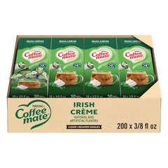 Nestle Coffee mate Irish Creme liquid creamer single for quick, lactose-free coffee flavor.