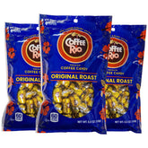 Coffee Rio original roast candies pack shows three 5.5 oz boxes for sharing