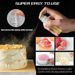 Colaele White Edible Glitter Spray adds radiant shine to cookies.