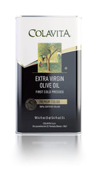 Colavita premium EVOO tin front view displaying authentic Italian quality for meals