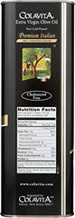Colavita EVOO tin pour demonstrates smooth drizzle for sautéing